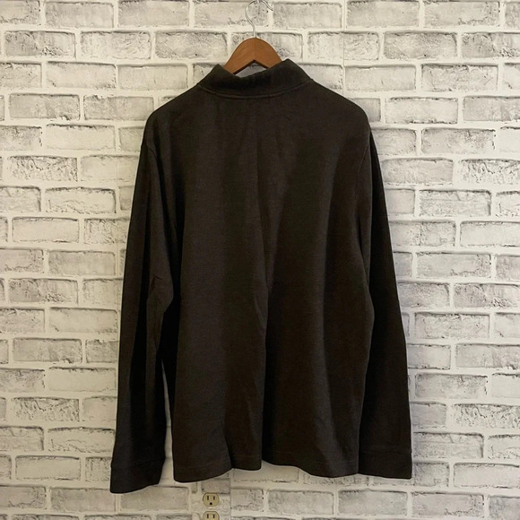 Men’s Joseph Abboud brown coffee colored 1/4 zip pullover XL - Picture 2 of 4